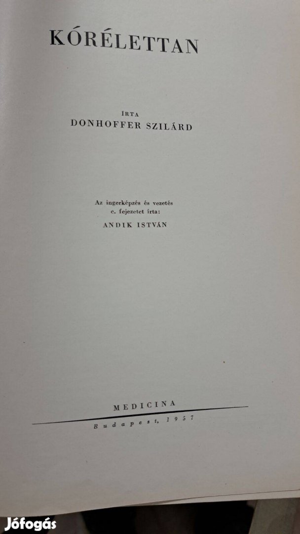 Kórélettan [antikvár] Andik István, Dr. Donhoffer